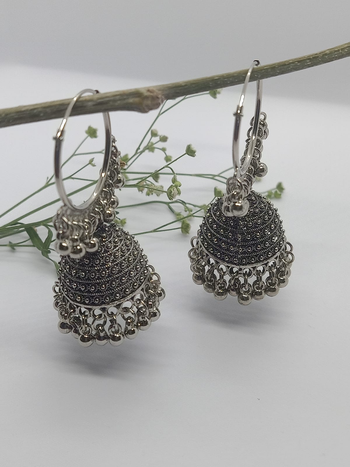 Oxidised Jhumka Bali – Purbilada - Main Image